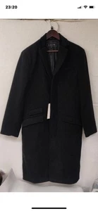 The Platinum Taylor Men’s Wool And Cashmere Coat UK Size 40, Black - Picture 1 of 6