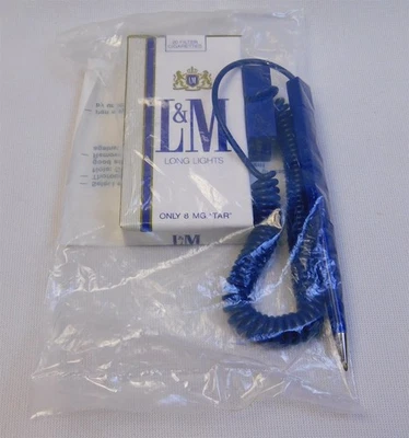 De colección L&M Luces Largas Cigarrillos Tienda Exhibición Publicidad Contador Pluma Promo Foto 1 de 4