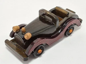 Coche convertible de madera vintage hecho a mano de 4,5 pulgadas de largo X 2 pulgadas de ancho - Imagen 1 de 11