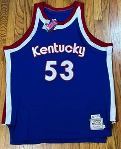 Neu mit Etikett Authentic Mitchell & Ness Kentucky Artis Gilmore genäht #53 Trikot Größe 60 - Bild 1 von 10