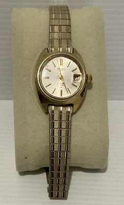 Vintage Seiko Ladies Gold Automatic Watch 21 Jewel Hi Beat With Date  - image 1 of 4