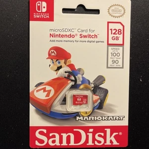 SANDISK MICROSDXC CARD FOR NINTENDO SWITCH 128GB SPEED 100/90 - Picture 1 of 2