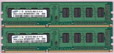 2GB 2x1GB PC3-8500 Samsung DDR3-1066 M378B2873EH1-CF8 Desktop Ram Memory Kit - Image 1 of 3