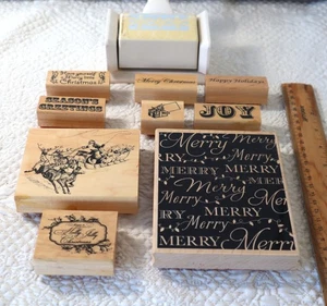 Weihnachtsmotiv Basteln Stempel mit Schneeflocke Kartenstanzer 10 Stück leicht gebraucht - Bild 1 von 4