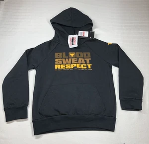 Under Armour Boys Project Rock Blood Sweat Respect Pullover Hoodie YOUTH X-SMALL - Picture 1 of 9