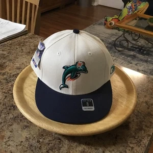 Miami Dolphins Reebok On Field Apparel Fitted Hat/Cap NWT Size 8 Free Ship - Picture 1 of 8
