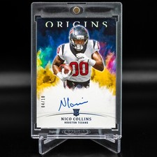 2021 Panini Origins NICO COLLINS RC Gold Autograph /10 SP Texans #RA-NC On Card