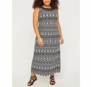 Catherines Plus MARBLE FALLS MAXI DRESS 3X 26/28 - Picture 1 of 11