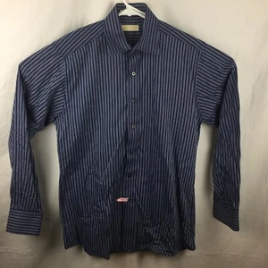 Michael Kors Mens Long Sleeve Blue Button Up Shirt Size L 16 34/35 dress shirt - Picture 1 of 4