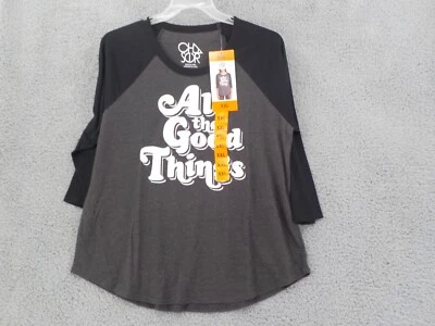 CAMISETA CHASER MUJER TALLA XXL "ALL THE GOOD THINGS" CAMISETA BÉISBOL 3/4 RAGLÁN NUEVA CON ETIQUETAS Foto 1 de 4