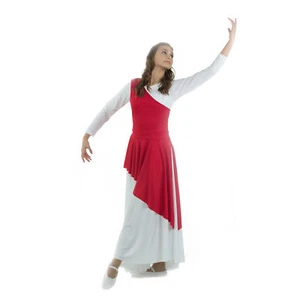 Danzcue Asymmetrical Praise Dance Top - Picture 1 of 12