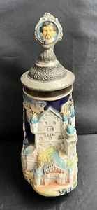 VTG German Beer Stein Mug - 3D Castle - Pewter Lid - WW-Team - Limited Edition - Picture 1 of 11