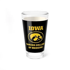 Iowa Hawkeyes SCHOOL OF MEDICINE Pint Glass - Fan Cup - Picture 1 of 7