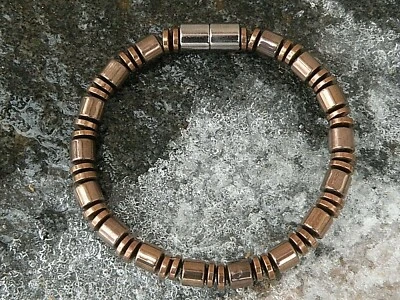 3x Power 100% Copper Magnetic Hematite Anklet Necklace Bracelet 1 Row - Image 1 of 4