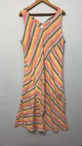 J Jill Love Linen Sleeveless Maxi Dress Size XL X-Large Beach Boho C015 -28 - Picture 1 of 14
