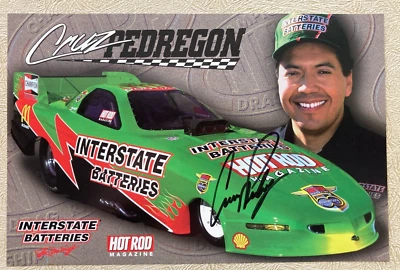 1998 Cruz Pedregon Hand Signed Racing Handout 5 3/4" x 8 3/4" NHRA - Image 1 of 2