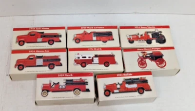 Lot of 8 Reader's Digest Toy Fire Trucks 1:64 Horse Drawn Mack LaFrance Buffalo - Image 1 of 4
