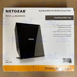 NEW – Netgear – 802.11ac Dual-Band PoE Access Point – WAC120 – WAC120-100PES - Afbeelding 1 van 3