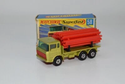 B8 1:60 3INCH 3 INCH MATCHBOX LESNEY 58 DAF GIRDER TRUCK MET. GREEN VNMIB - Photo 1/4