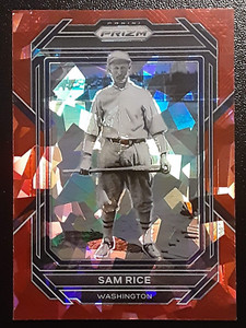 2023 Panini Prizm Baseball Red Ice Prizm #186 - Sam Rice