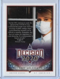 RARE 2020 DECISION FIRST LADY MELANIA TRUMP SHORT PRINT SP "MASK" CARD #384 QTY - Bild 1 von 2