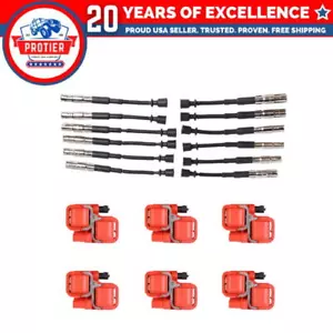 Set of 6 Ignition coil + Wire Set Compatible with Mercedes-Benz C55 S55 AMG - Picture 1 of 1