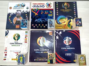 Album COPA AMERICA 2011, 2015, 2016,2019, 2021, 2024 PANINI + SET COMPLETO MESSI - Foto 1 di 2