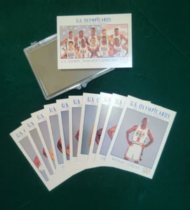 1992 US Olympic Dream Team 11 pc Basketball Card Set in Clear Plastic Snap Case - Picture 1 of 10