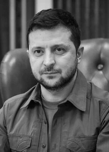 Presidente Volodymyr Zelensky Retrato Ucrania Foto Fotografía Impresión Artística B&W - Imagen 1 de 3