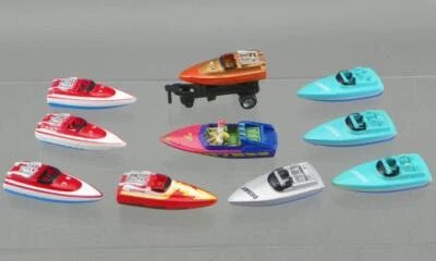 Vintage 1980's Galoob Micro Machines Ginnymae Type1 Derby Speed Boat Trailer Lot - Image 1 of 4