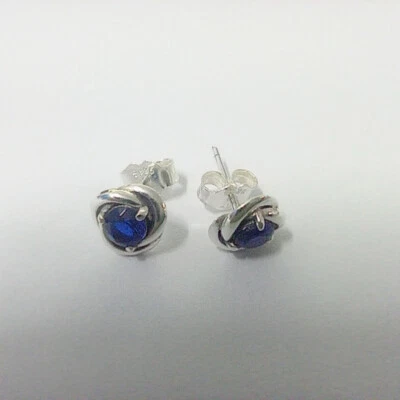 Pendientes PANDORA Septiembre Piedra Natal Eternidad Círculo Tachuela ALE S925  Foto 1 de 4