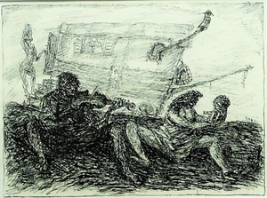 Alfred Kubin " ZIGEUNER " Original Strichätzung von 1923 signiert - Bild 1 von 2