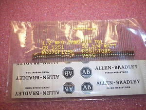 Menge (100) 1,2 MEG Ohm 1/4 W 10 % KOHLENSTOFF VERBUNDWIDERSTÄNDE RC07GF125K AB 1,2 MOhm - Bild 1 von 3