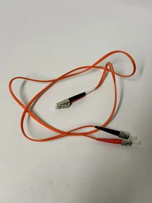 C2G 1m/3.3ft LC-ST 62.5/125 OM1 Duplex Multimode Fiber Optic Cable TAA Compliant - Image 1 of 4