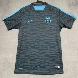 Camiseta deportiva Nike Dri-Fit FC Barcelona Flash Night Rising para hombre pequeña negra gris con logotipo - Imagen 1 de 9