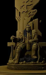 King Thorin on Throne (32mm)/Lord of the Rings/The Hobbit/Dungeons and Dragons - Bild 1 von 1