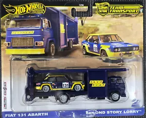 HOTWHEELS Car Culture Team Transport #62 Fiat Abarth & Second Story Lorry - 1:64 - Picture 1 of 3
