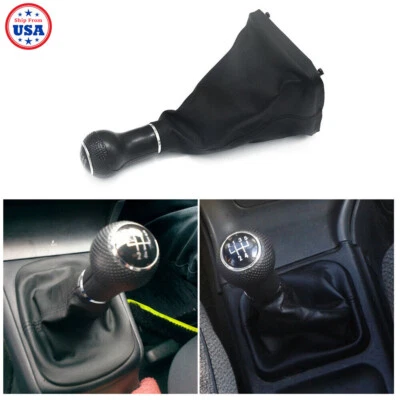 For 2002-2012 Volkswagen Jetta 5 Speed Black Gear Shift Knob Kit With Dust Cover - Image 1 of 4