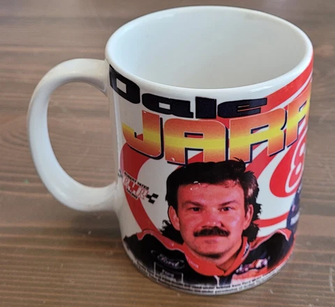 VTG 90s DALE JARRETT RACING QUALITY CARE SERVICE FORD COFFEE TEA CUP MUG RARE Cover