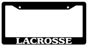 Black License Plate Frame Lacrosse Auto Accessory Novelty - Picture 1 of 1