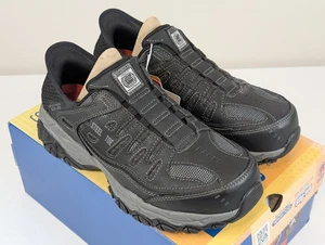 Skechers Men's Cankton Steel Toe Work Shoes Black/Charcoal Size 7 Wide EH - Picture 1 of 15