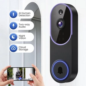 Smarte WiFi Video Türklingel mit 1080P HD Kamera, Warnungen & Zwei-Wege-Gespräch per Telefon App - Bild 1 von 18