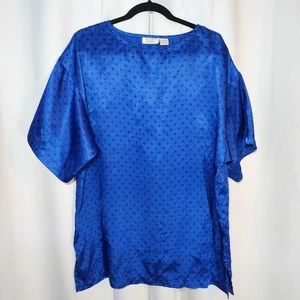 Vintage Victoria's Secret Gold Label blau Blumen Feenkern Small Shirt - Bild 1 von 3