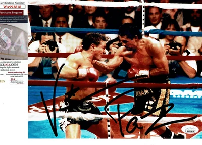5x Campeón del Mundo Vinny Paz Autografiado 8x10 Foto vs Roberto Durán Certificado JSA Foto 1 de 3