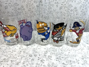 5er Set Vintage 1977 McDonald’s Action Serie Sammler Gläser 70er Jahre - Bild 1 von 7