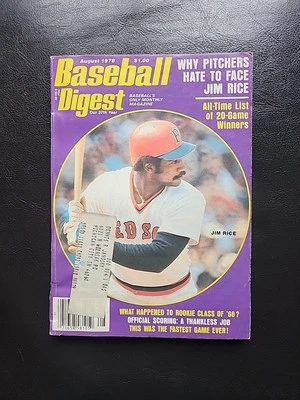 BASEBALL DIGEST AUGUST 1978 JIM RICE BOSTON REDSOX COVER Free Combined Shipping  - Image 1 of 3