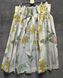 Vintage Faltenvorhänge transparent Boho Schmetterling & Blumen 2 Paneele 24 Fuß breit x 38 Zoll lang - Bild 1 von 6