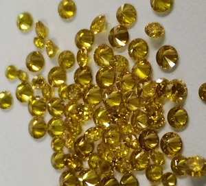 Lab Grown Loose Diamond Round 2 ct Size 2.20 MM Clarity VS SI Yellow - Picture 1 of 6