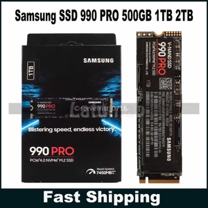 Samsung SSD 990 PRO 500GB 1TB 2TB PCIe 4.0 NVMe M.2 PS5 PC Laptop Lot Black NEW - Bild 1 von 6