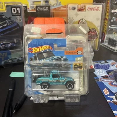 Hot Wheels 2020  Super Treasure Hunt '67 Jeepster Commando Aqua Short Card - Image 1 of 3